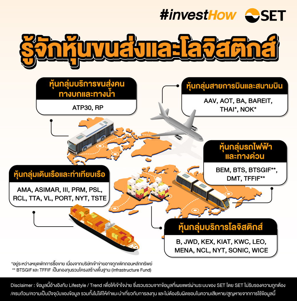 หุ้น ขนส่ง มี อะไร บ้าง