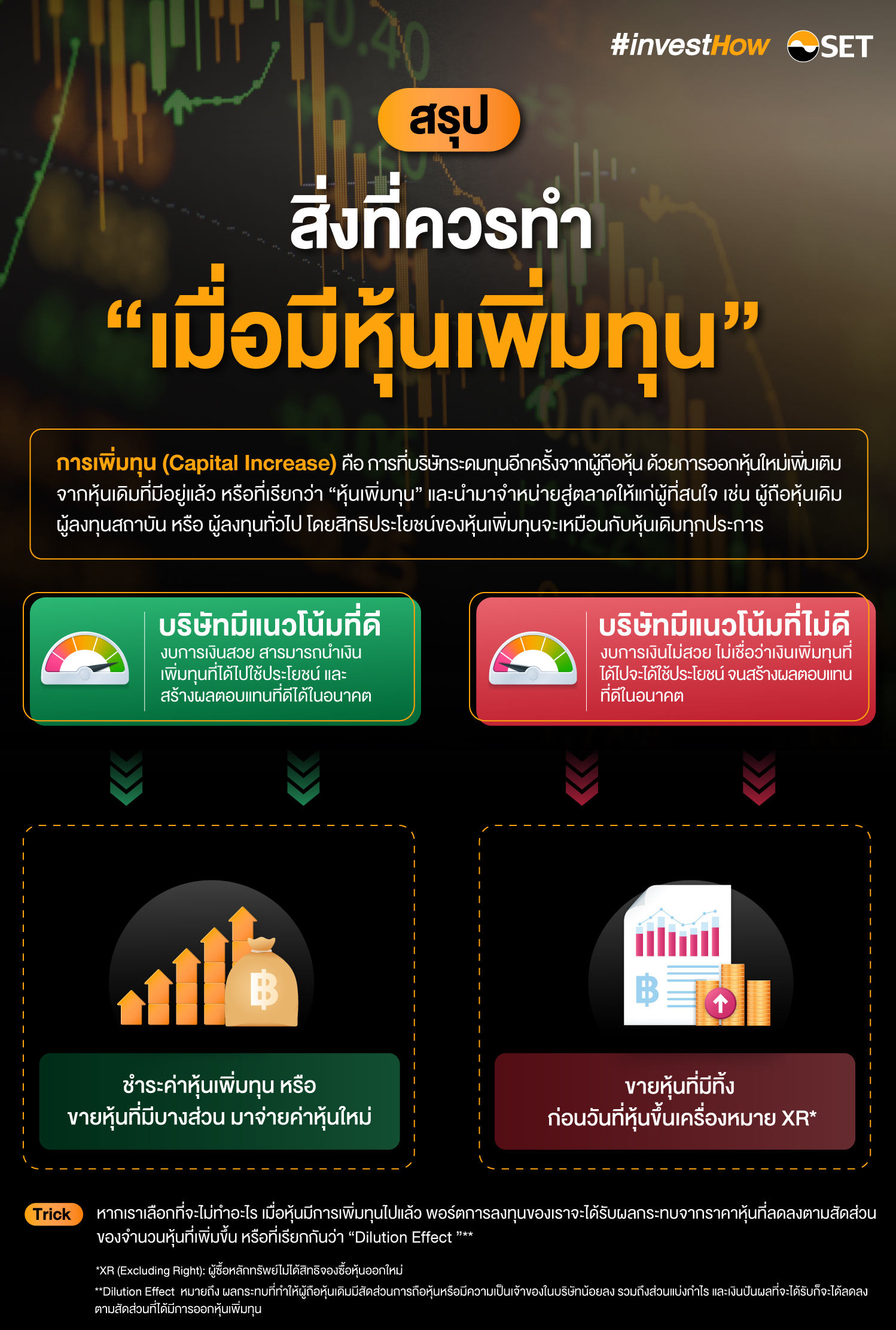 หุ้นเพิ่มทุนคือ